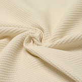 Linen Waffle Pique Fabric Creme