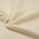 Linen Waffle Pique Fabric Creme