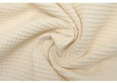 Linen Waffle Pique Fabric Creme