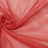 Fijne Tule met Glitter Rood