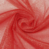 Feiner Tüll mit Glitzer Rot