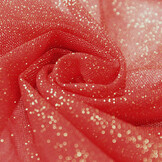 Feiner Tüll mit Glitzer Rot