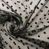 Fine Tulle Little Dots Black