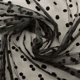 Fijne Tule Kleine Dots Zwart