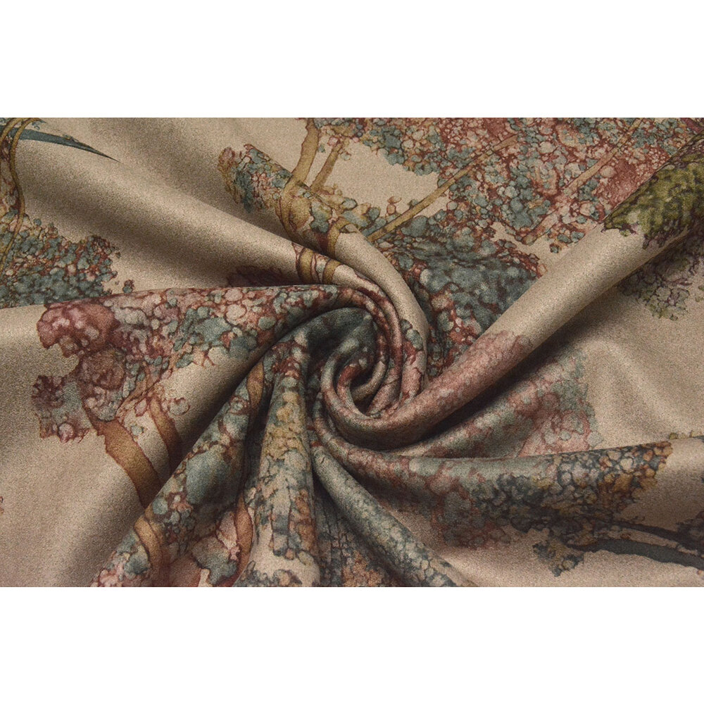 Light Scuba Suede Bunga Beige YES Fabrics