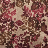 Winter Jersey Kwiaty Braun Weinrot