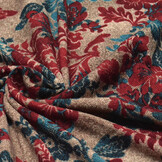 Winter Jersey Kwiaty Petrol Rood