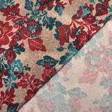 Winter Jersey Kwiaty Petrol Rood