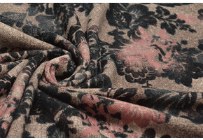 Winter Jersey Kwiaty Marine Rosa