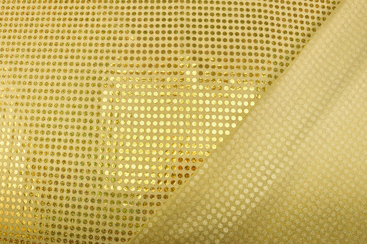 Glinster Pailletten op Lurex Licht Goud