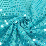 Glinster Pailletten op Lurex Licht Aqua