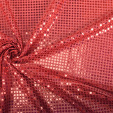 Glinster Pailletten op Lurex Rood