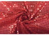 Glinster Pailletten op Lurex Rood