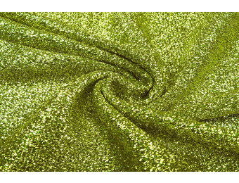 Knitted Glitter Metallic Lime Green