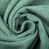 Rib Stof 8 W Corduroy Licht Zeegroen