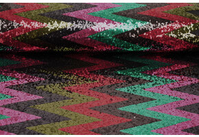 Sequins on Mesh ZigZag Mao Multicolor 3