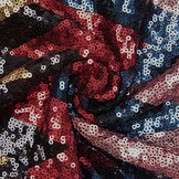 Pailletten auf Netz Zick-Zack Mao Multicolor 4