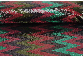 Sequins on Mesh ZigZag Mao Multicolor 5