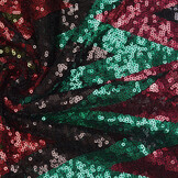 Sequins on Mesh ZigZag Mao Multicolor 5