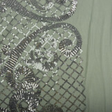 Pailletten op Mesh Amelie Licht Oud Groen