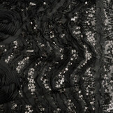 Sequins on Mesh Kumar Black