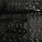 Sequins on Mesh Kumar Black
