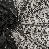 Sequins on Mesh Kumar Black