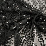 Sequins on Mesh Kumar Black