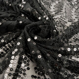 Sequins on Mesh Kumar Black