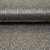 Sweatstoff Alpenfleece Panther Foil Marineblau Melange