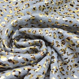 Sweatstoff Alpenfleece Panther Foil Helljeans Melange