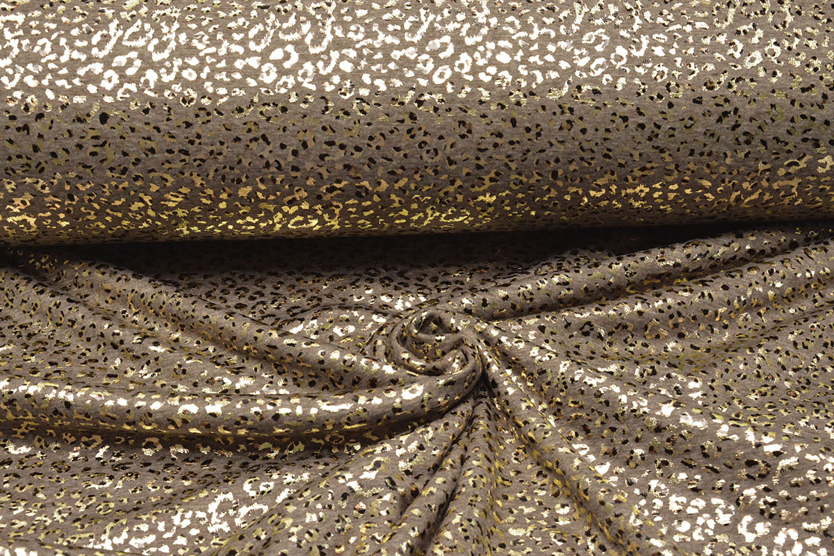 Jogging Alpenfleece Panther Foil Taupe Melange