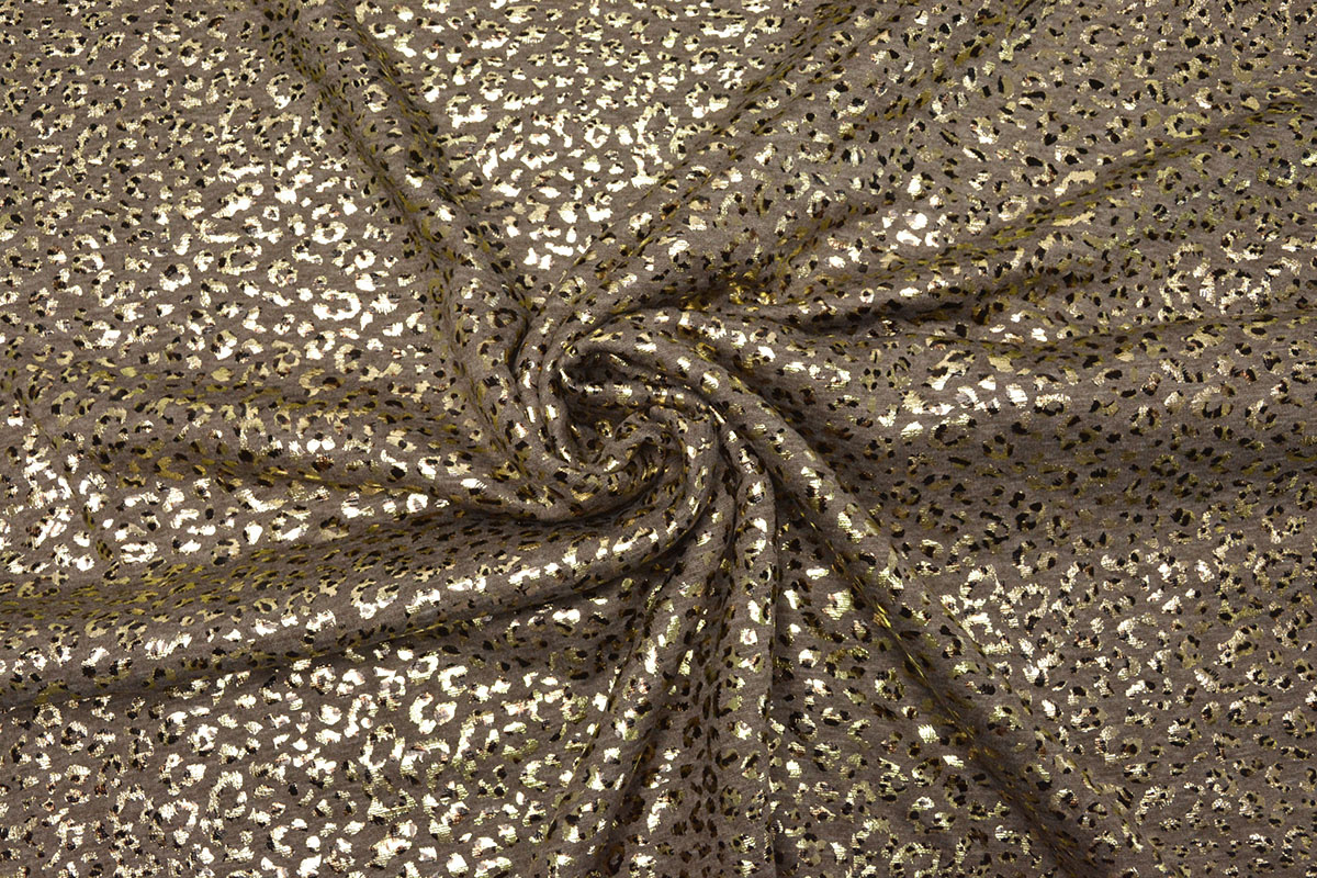 Jogging Alpenfleece Panther Foil Taupe Melange