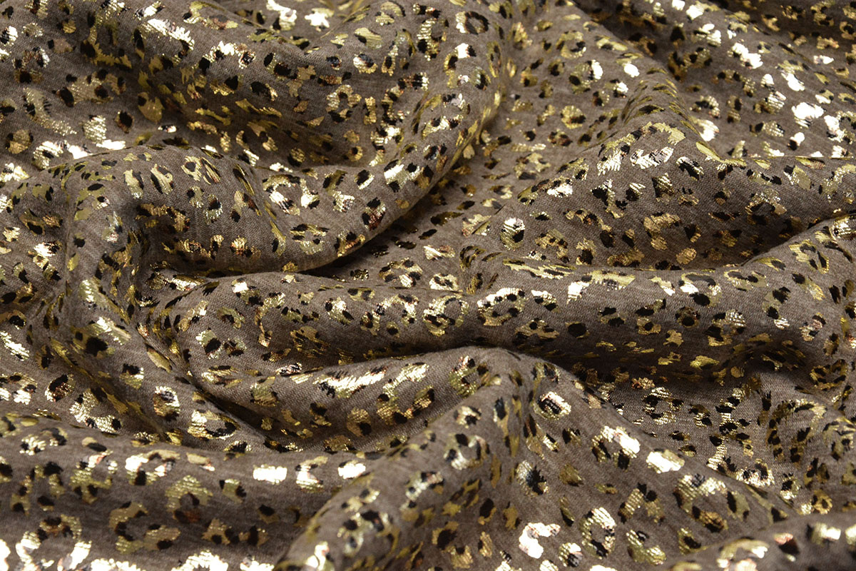 Jogging Alpenfleece Panther Foil Taupe Melange