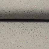 Sweatstoff Alpenfleece Paint Drops Foil Grau Melange