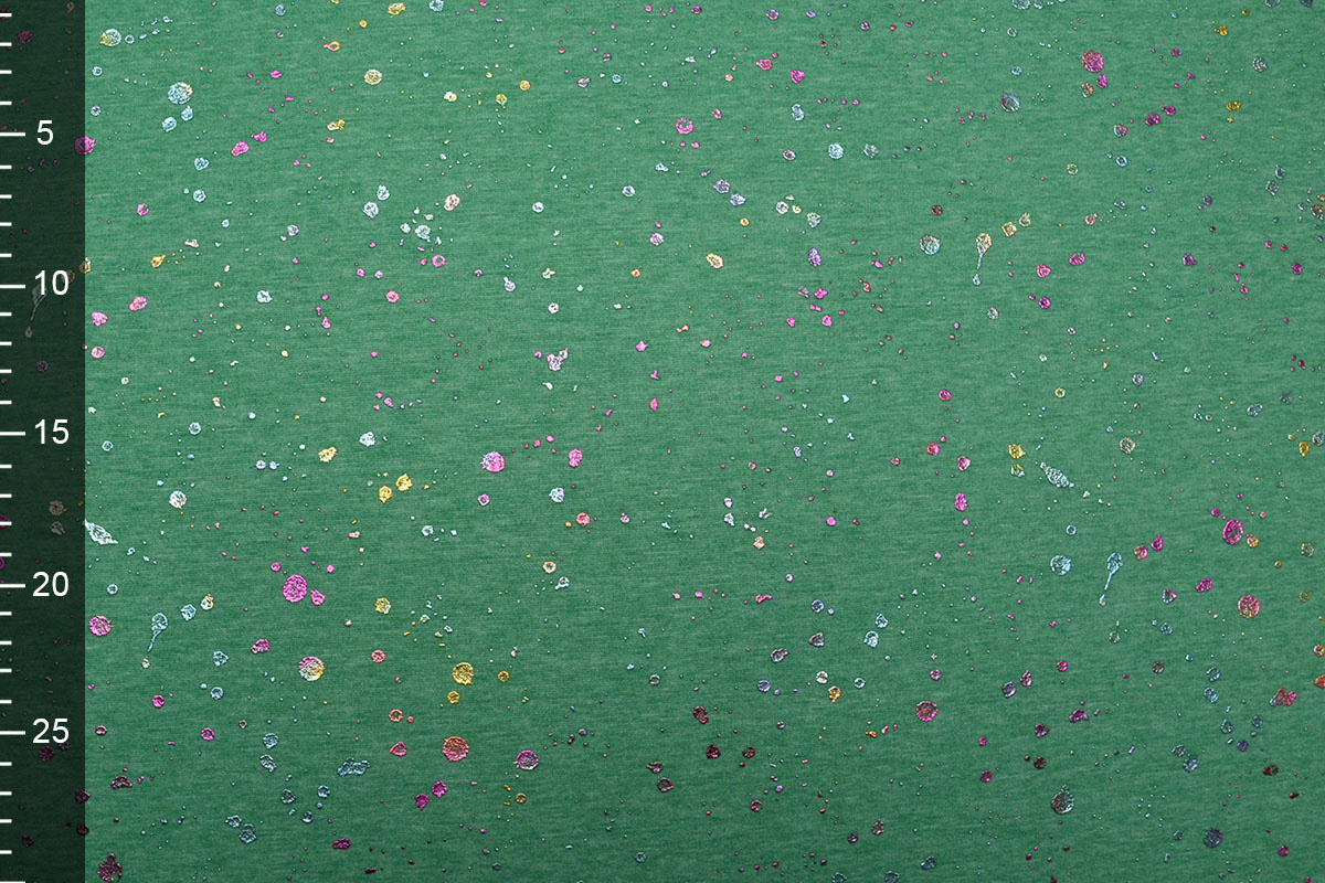 Jogging Alpenfleece Paint Drops Foil Groen Melange