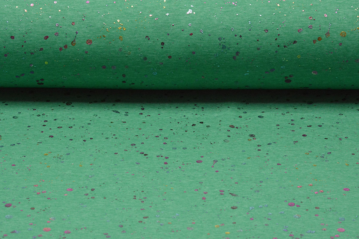 Jogging Alpenfleece Paint Drops Foil Groen Melange