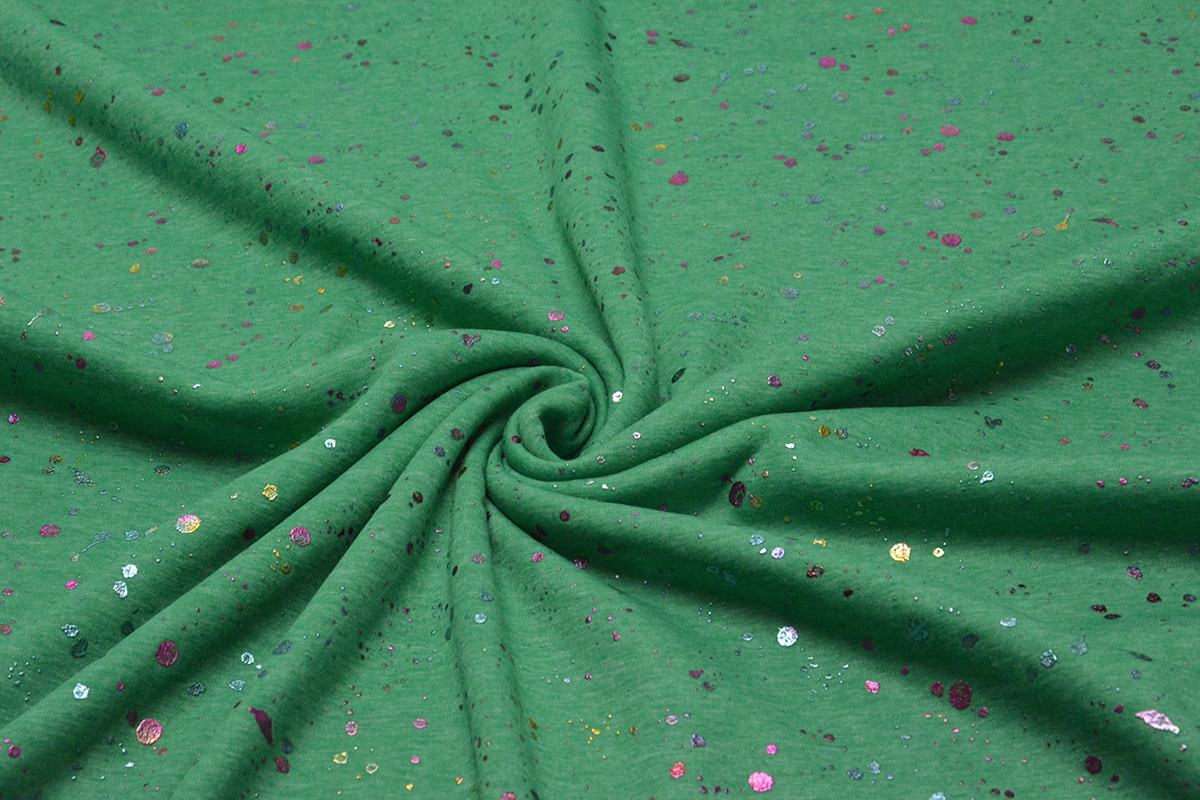 Jogging Alpenfleece Paint Drops Foil Groen Melange