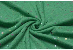 Jogging Alpenfleece Paint Drops Foil Green Melange