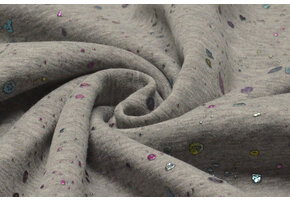 Jogging Alpenfleece Paint Drops Foil Grijs Melange