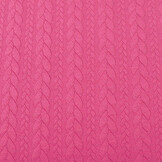 Knitted Cable Fabric Tricot Fuchsia