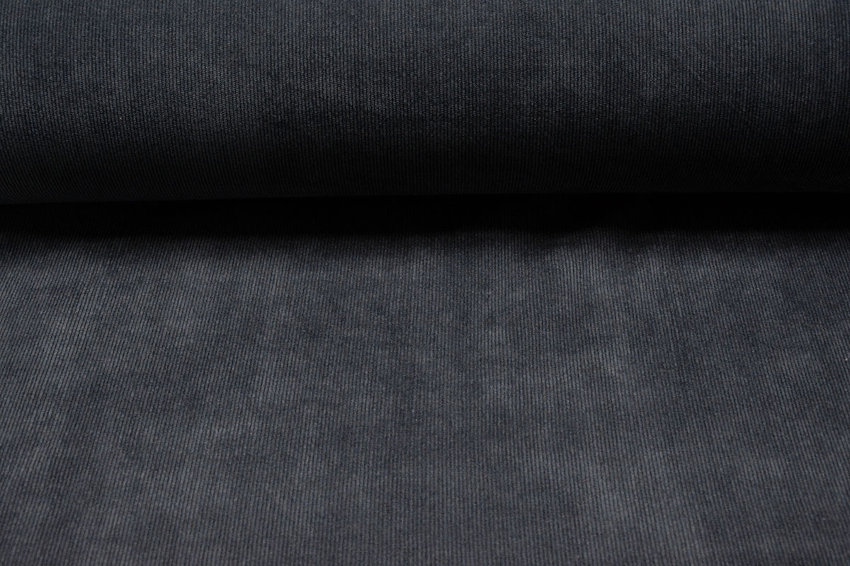 Rib Stof 12 W Corduroy Grijs-Blauw