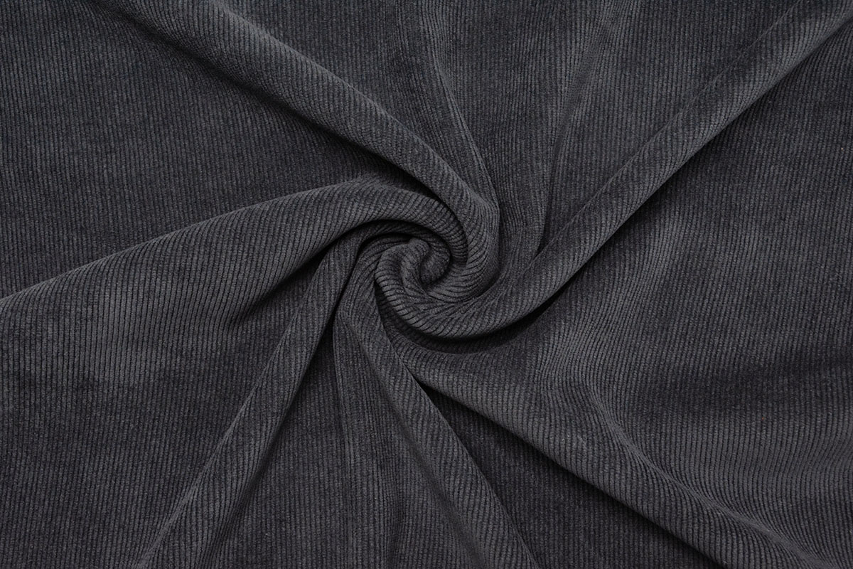 Rib Stof 12 W Corduroy Grijs-Blauw