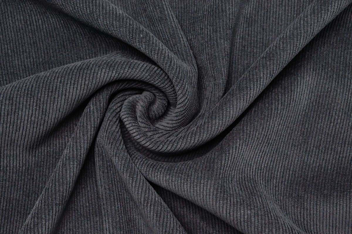 Rib Stof 12 W Corduroy Grijs-Blauw