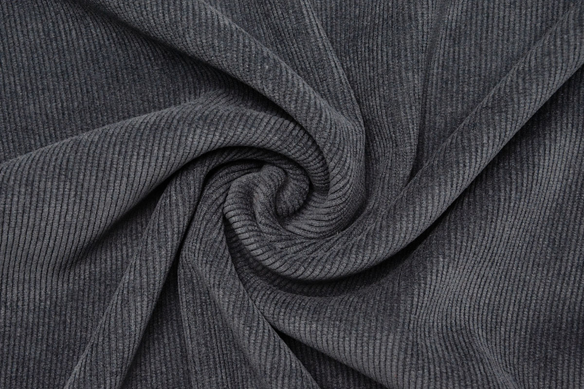 Rib Stof 12 W Corduroy Grijs-Blauw