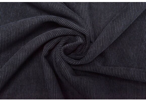 Rib Fabric 12 W Corduroy Navy Blue
