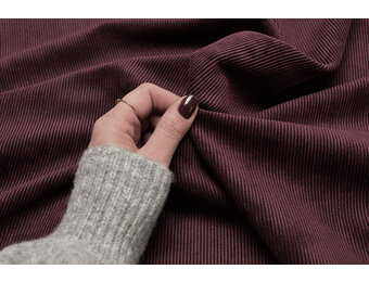 Rib Fabric 12 W Corduroy Bordeaux