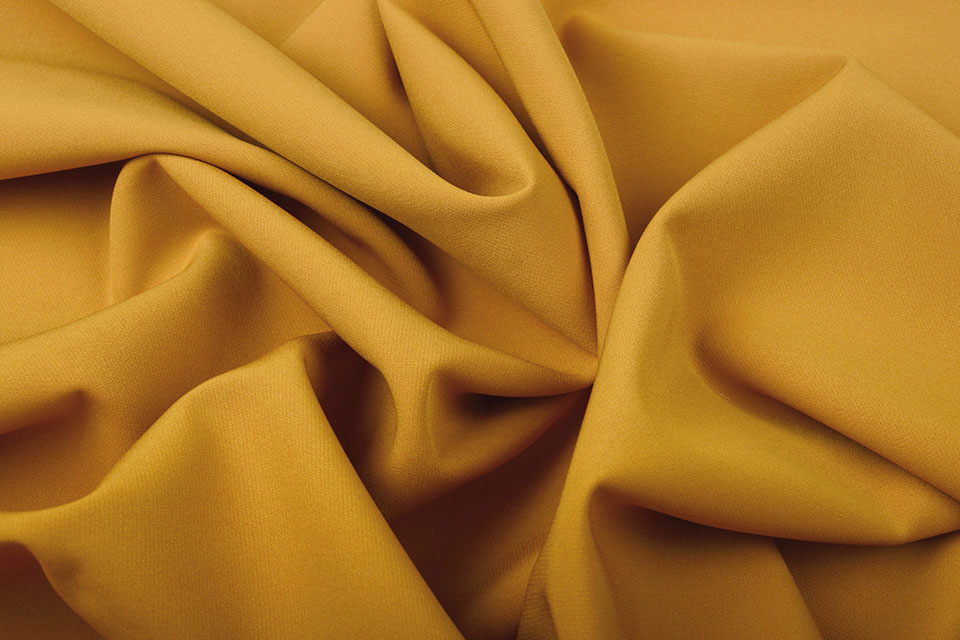 Crepe Stretch Ocher Yellow