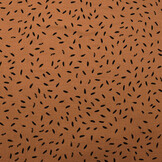 Baumwoll Musselin Stoff  Kleine Federn Brique