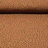 Double Gauze Fabric Little Feathers Brique